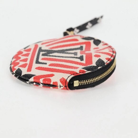 LOUIS VUITTON Monogram Crafty Round Coin Purse Red - Picture 4 of 15